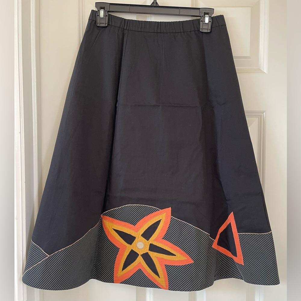 Bechamel - Chic A-Line Skirt with Floral Accents Size 10 - NWT!